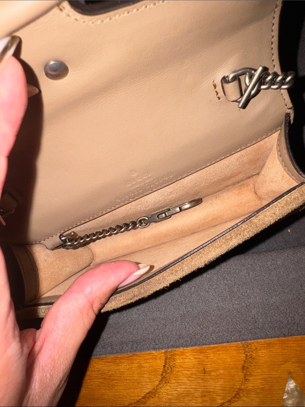 Gucci Beige/Brown GG Supreme Dionysus Small Chain Bag - Picture 5 of 5